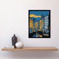 thumbnail image 2 of Leeds Dock Cityscape Colour Block Illustration Art Print Framed Poster Wall Decor 12x16 inch, 2 of 5