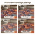 thumbnail image 7 of ODIKA 4'x6' Washable Area Rug Mid Century Modern Striped Circular Tropical Sunset Graphics for Dorm Room, Small Living Stain Resistant Low Profile, Easy Care, 7 of 7