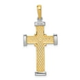 thumbnail image 4 of 14k Gold Two-tone Fancy Cross Pendant Charm, 4 of 4