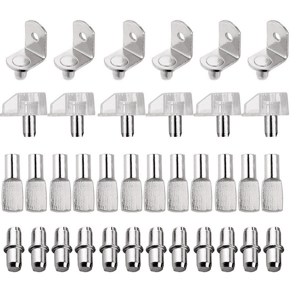 Springcorner 100 PCS Stainless Steel Bookcases Shelf Pin, Shelf Peg for Shelf Cabinet Furniture Closet