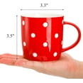 thumbnail image 2 of GFDYREE 6 Pack Ceramic Coffee Mugs, 12 Oz Polka Dot Coffee Mugs Colorful Porcelain Mug Set for Coffee, Tea, Milk, Hot Chocolate, 2 of 6