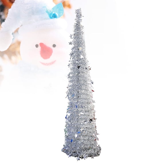 HONMEET Foldable Plastic Christmas Tree for Home Holiday Party Decoration, Easy Setup and Storage