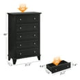 thumbnail image 5 of GymChoice 5 Drawer Dresser for Bedroom,48 Inch Tall Black Dresser with Large Drawer, 5 Drawer Storage Organizer Dresser for Nursery,Living Room, Hallway,Entryway, 5 of 9