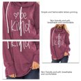 thumbnail image 5 of Sudaderas con capucha para mujer, estampado de letras, manga larga, transpirable, cómodo, con cordón, informal, 5 of 5