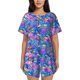 thumbnail image 1 of Balery Colorful Mushrooms Conjunto de Pijama para Mujer con Estampado, Dos Piezas de Manga Corta y Shorts, Ropa de Dormir Suave con Cuello Redondo y Bolsillos-3X-Large, 1 of 6