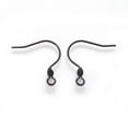 thumbnail image 2 of 304 Stainless Steel Earring Hooks with Horizontal Loop Electrophoresis Black 18x18x2mm Hole: 1.5mm Pin: 0.8mm, 2 of 2