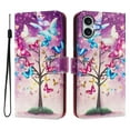 thumbnail image 2 of Compatible for iPhone 16 Wallet Case, Painting Pattern Premium PU Leather [Credit Card Holder] [Wrist Strap] Flip Stand Feature Purse Case Full Protective Pattern Phone Cover, Butterfly Tree, 2 of 17