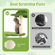 Gymax 38'' Cute Cat Tree Cat Condo Furniture w/ Fully Wrapped Sisal Scratching Posts