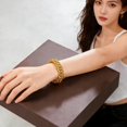 thumbnail image 6 of Rvusndi Bracelets for Women Adult Gold Bracelets Flat Sideways Bracelet Jewelry with Exquisite Style Birthday Gifts, 6 of 6