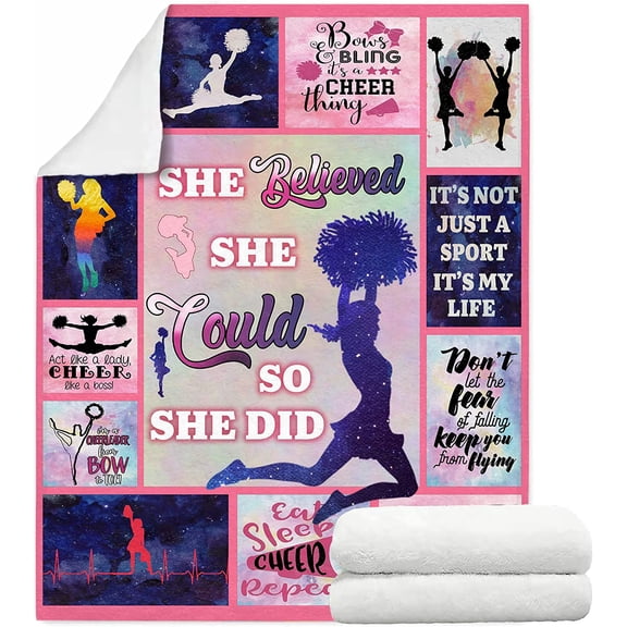 Blankets I Like Cheerleading Men Women Blankets Fleece Blanket Luxurious Travel Blanket Cozy Bed Blanket for All Seasons, 30x40in Fleece Blanket