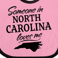 thumbnail image 4 of Inktastic Someone in North Carolina Loves Me Boys or Girls Baby Bib, 4 of 4