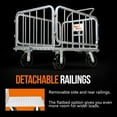 thumbnail image 5 of SuperHandy Heavy-Duty Cargo Trailer & Utility Cart - 1200 lbs Capacity, 8" Casters, Compatible with SuperHandy Electric Tugger, 5 of 8