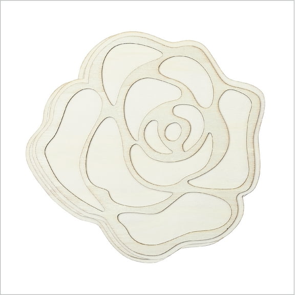 Plaid Surfaces Layered Wood Shape, Rose
