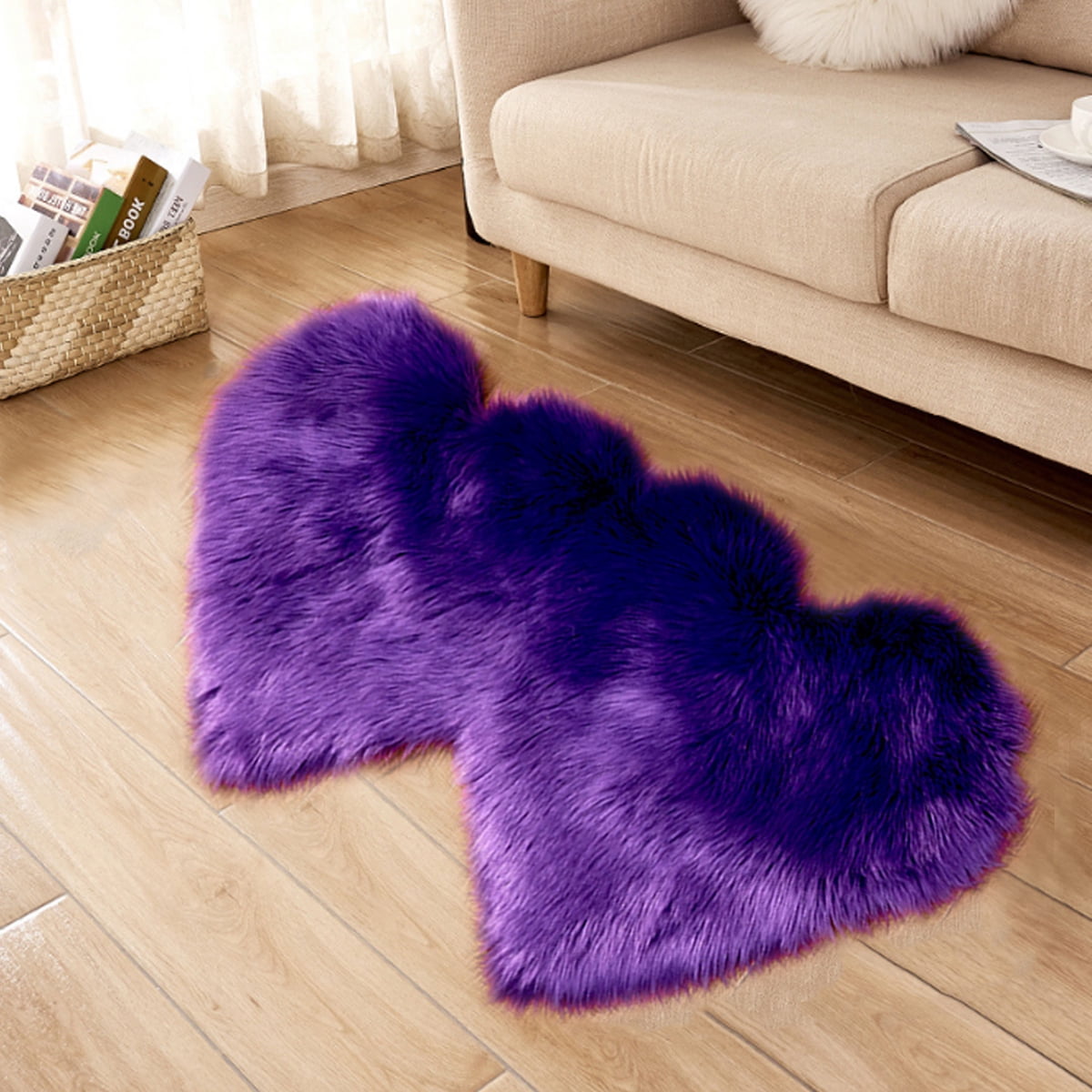 71x35 / 47x24 inch Faux Fur Sheepskin Rug Soft Fluffy Plush Rug Carpet