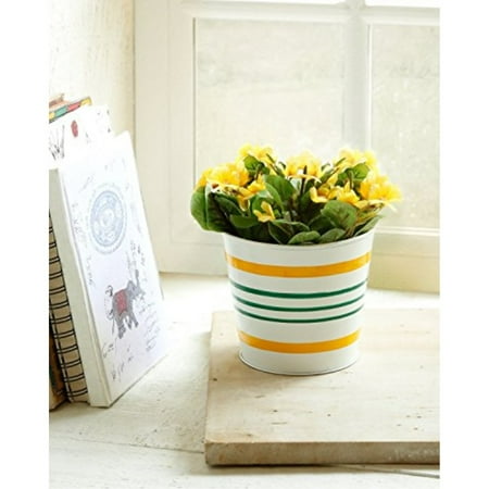 Outdoor Garden Pot Big Size Outdoor Metal Planters Flower Pots Garden Lawn Display Ideal Home Garden (Black 1) ()