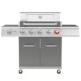 thumbnail image 2 of Royal Gourmet GA5404G Deluxe 5-Burner Gas Grill with Sear Burner and Side Burner, 64,000 BTU Cabinet Style Gas Grill, Gray, 2 of 10