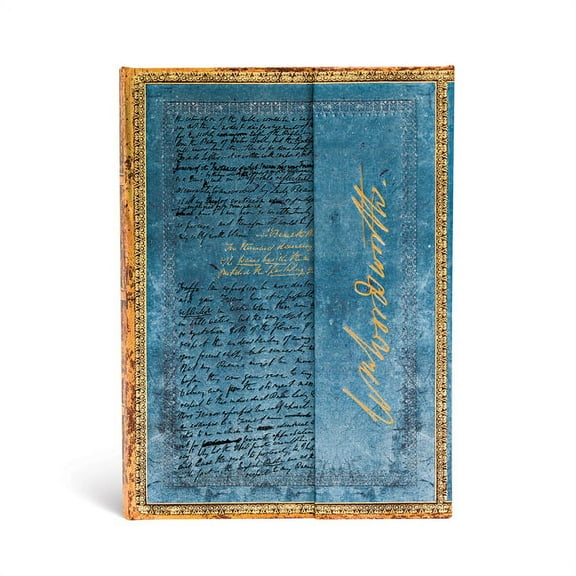 Paperblanks | Wordsworth, Letter Quoting “Daffodils” | Embellished Manuscripts Collection | Hardcover Journal | Midi | Lined | Wrap Closure | 144 Pg | 120 GSM (Diary)