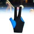 thumbnail image 6 of BAOSITY 3 Fingers Billiard Glove Elastic Glove Left Hand Lightweight Snooker Cue Glove Pool Cue Glove for Women Men Practice Training Blue, 6 of 8