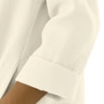 thumbnail image 7 of ClodeEU Women's Summer Linen Blend 3/4 Sleeve Dress ,Casual Loose Fit Midi Dress White,Womens Plus L, 7 of 7