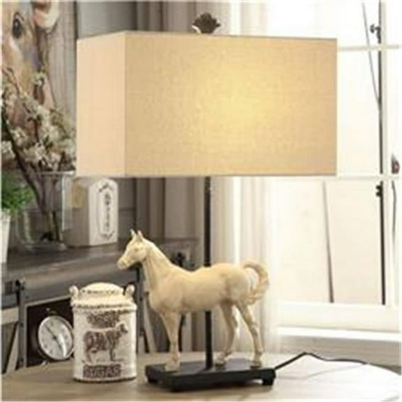 150W Chase Table Lamp - White & Black