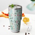 thumbnail image 3 of 30oz Light Blue Christmas Tree Pattern Tumblers Stainless Steel Tumbler with Lid and Straw,Vacuum Insulated Double Wall Travel Tumbler Cups Mug with Cleaning Brush for Coffee,Tea, 3 of 7