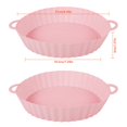 thumbnail image 2 of 2Pcs Air Friteuse Silicone Pot Réutilisable Air Friteuse Silicone Doublure Résistant à la Chaleur Panier de Friteuse avec Poignée Plaque de Cuisson en Silicone Poêle à Frire Accessoires pour Four à Micro-Ondes, 2 of 7