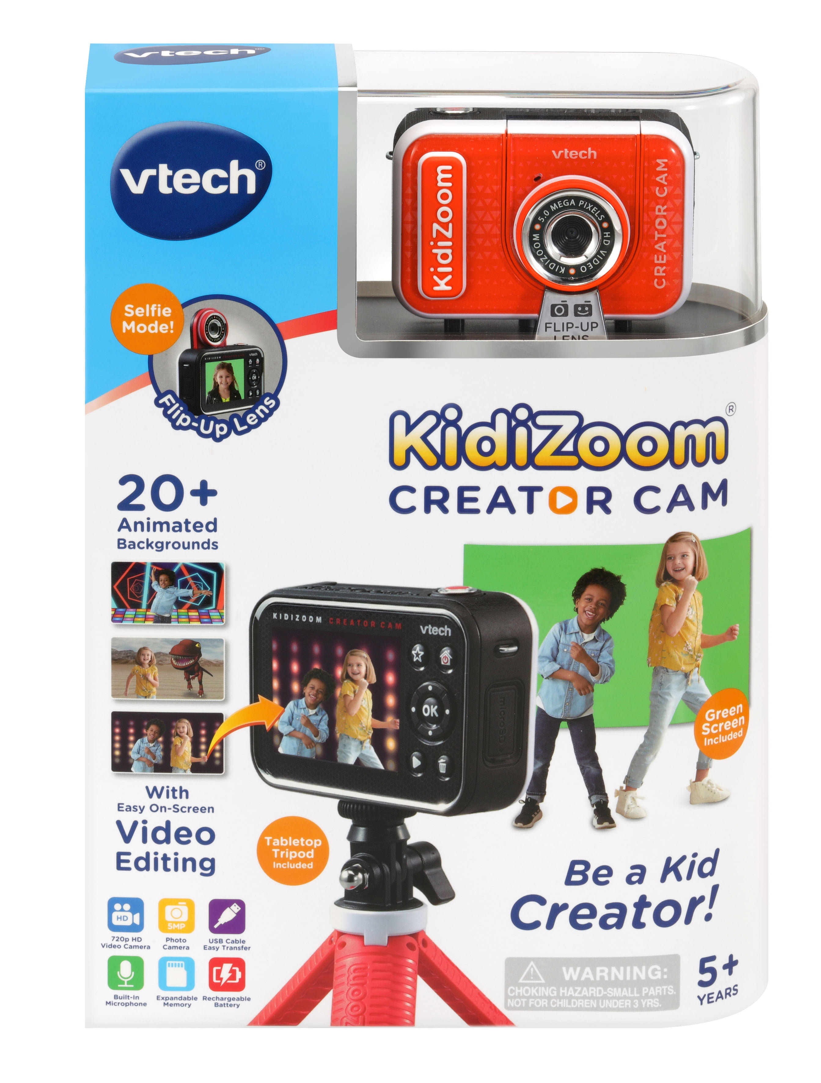 Uitsteken bloem dichtbij VTech KidiZoom Creator Cam HD Video Kids' Digital Camera, Green Screen -  Walmart.com