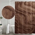 thumbnail image 5 of Retro Wood Grain Shower Curtain, Waterproof Shower Curtains for Bathroom, Rustic Farmhouse Wooden Board Brown Washable Fabric Bathtub Curtain Set Bath Decor with 12 Hooks Standard 72"x72", 5 of 8