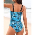 thumbnail image 2 of Traje de baño de una pieza Yonique Tummy Control V Wired Blue S, 2 of 4