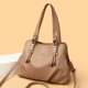 thumbnail image 4 of Bolso de mano de cuero suave genuino para mujer, bolso de hombro Vintage, bolso de diseñador de lujo, monedero de gran capacidad, Sac A Main, 4 of 6