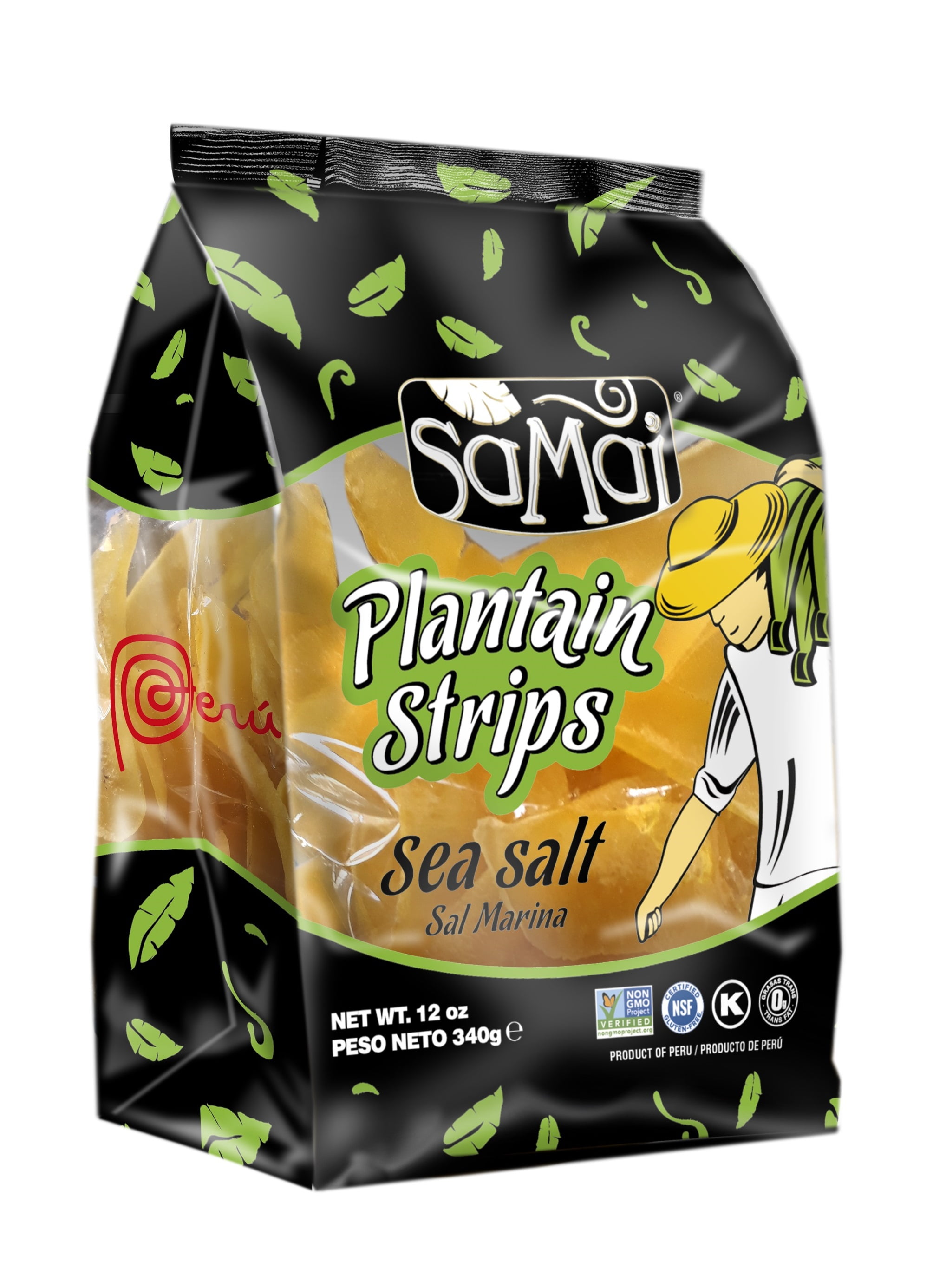 (2 pack) Samai Pacific Sea Salt Plaintain Strips, 12 oz, 1 Bag