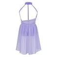 thumbnail image 3 of Jizyo Kids Girls Cutout Chiffon Sleeveless Ballet Leotard Dress Modern Dance Gymnastics Dancewear Lavender 12, 3 of 7