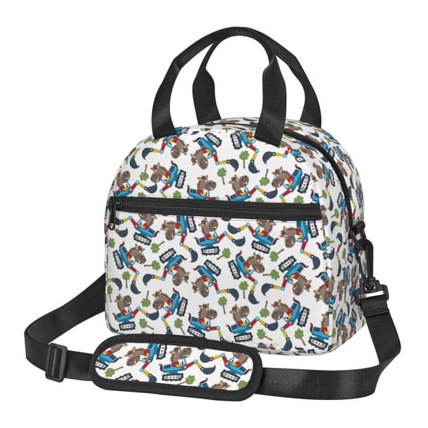 Disketp Funny Excavator Lonchera Térmica para Mujer y Hombre, Bolsa de Almuerzo Reutilizable e Impermeable para Trabajo, Viajes y Picnic
