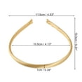 thumbnail image 3 of 1 Pc Classic Elegant Fabric Fine Hairband for Women for Girls 5.31"x4.53" Gold Tone, 3 of 4