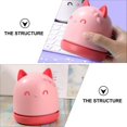 thumbnail image 4 of Mini Desktop Vacuum Cleaner for Dust Portable Desktop Vacuum Cleaner Mini Dust Sweeper Pink Cat, 4 of 5