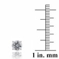 thumbnail image 2 of Silver Tone CZ Round Stud Earrings, 6mm, 2 of 3