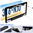 thumbnail image 4 of Mountain Adventure License Plate Frame Metal Car Accessories Personalized License Plate Cover Fits Standard U.S. Vehicles Size: 12.2 x 6 Inches for Men Women Gift, 4 of 7