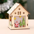 thumbnail image 2 of Linda mini cabaña luminosa casa árbol de Navidad adornos colgantes decoración (anciano grande), 2 of 9