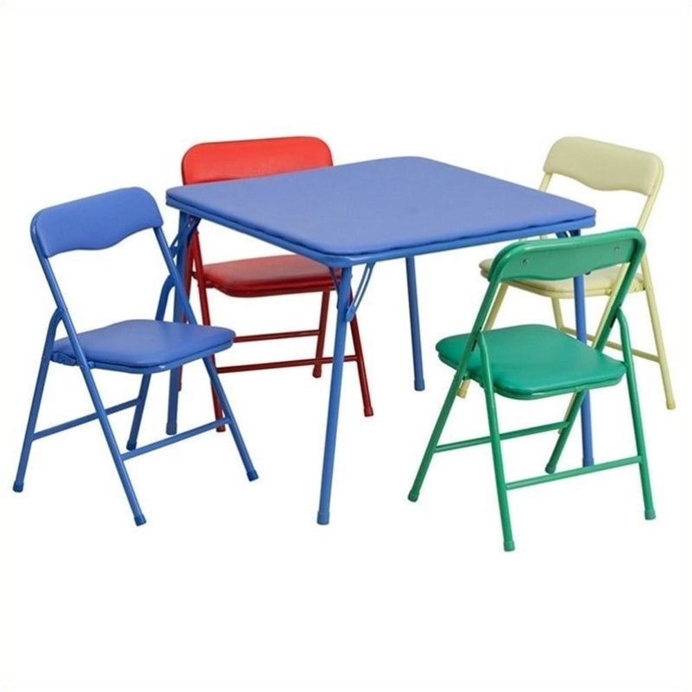 Table Mate 4 Kids Original Plastic Folding Table and Chair Set Red/Blue/Yellow 
