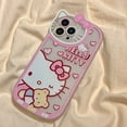 thumbnail image 5 of Sanrio Hello Kitty Cute Cases For iPhone 15 14 13 12 11 Pro Max XR XS 7 8 Plus SE Luxury Cartoon Transparent Cover Lady Girl Y2K, 5 of 5
