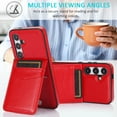 thumbnail image 5 of Dteck Case for Samsung Galaxy A35 5G,Magnetic PU Leather Card Slots Wallet Case Shockproof Kickstand Back Cover for Galaxy A35,Red, 5 of 7