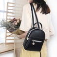 thumbnail image 3 of Mochila De Cuero De Pu Lindo Bolso De Hombro Con Cremallera Regalo De Campista De Viaje Para Mujer Niña Speravity AP006412-03, 3 of 6
