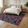 thumbnail image 3 of ODIKA 6'x9' Washable Area Rug Gamer Video Dice Symbols Diagonal Repeat Throw Alfombra Arcade for Family Room, Living Mater Bedroom, Non-Slip, Easy Care, 3 of 7