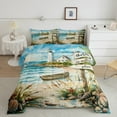 thumbnail image 2 of Manfei Lighthouse Comforter Sets Twin Size,Ocean Beach Comforters & Duvets,Rustic Farmhouse Cabin Bedding Twin Comforter Set,Lightweight Room Decorative Reversible,3-Piece, 2 of 7