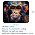 thumbnail image 5 of Monkey 8.3x9.8 Inch Square Non-Slip Rubber Bottom Printed Mouse Pad, Desk Pad for Office and Gaming, 5 of 6
