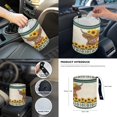 thumbnail image 7 of Renewold 14 Pack Car Accessories, Auto Seat Cover Steering Wheel Seatbelt Strap Pad Trash Can Armrest Pad Cup Holders Rearview Mirror Handbrake Cover Set, American Tribal Highland Cow Sunflower Blue, 7 of 7