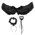 thumbnail image 4 of Artificial Feather Wing Adult Angel Wing Set 3 Pack Devil Angel Wing Set Handcrafted Lightweight Adult Angel Wing Set For Halloween Role Play, 4 of 8