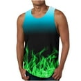 thumbnail image 2 of Tdoqot Mens Tank Tops- Summer Loose Fit Crewneck Print Sleeveless Casual Tank Green Size XL, 2 of 5