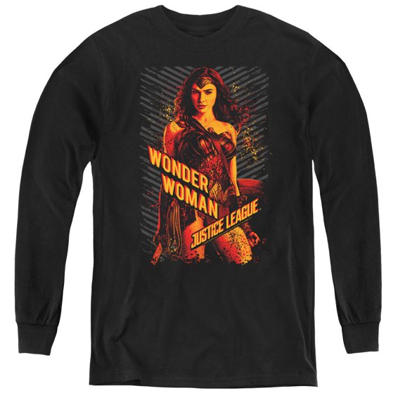 Justice League Movie - Wonder Woman - Youth Long Sleeve Shirt - Large