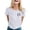White, variant on Women T Shirts Short Sleeve Crew Neck Basic Tees Blue Spring Tops Dressy Tops for Women